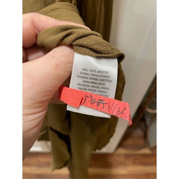 Free People Long Slit Sleeve Mini Dress Pockets Sz M - Picture 4 of 5